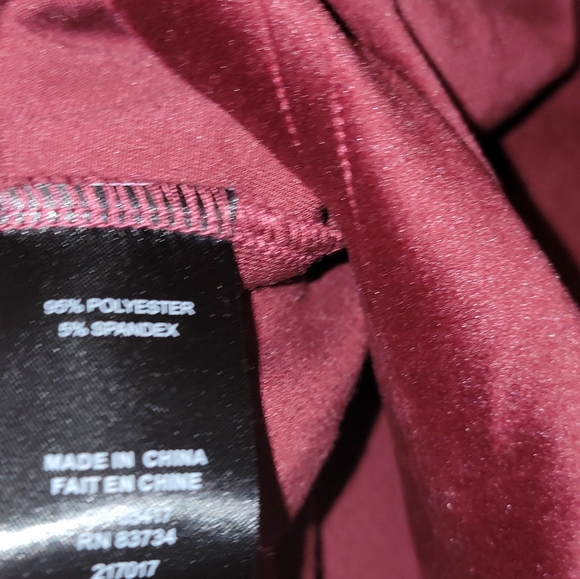 Valentine Day Velour Top M Jolibel Burgundy - Picture 14 of 15